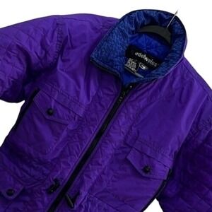 Edelweiss Purple Quilted‎ Puffer Jacket Winter Coat Ski kids Girls Large